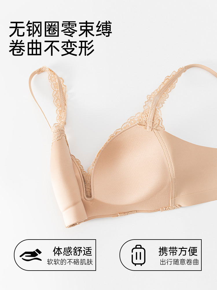 B600|缎面蕾丝无钢圈内衣