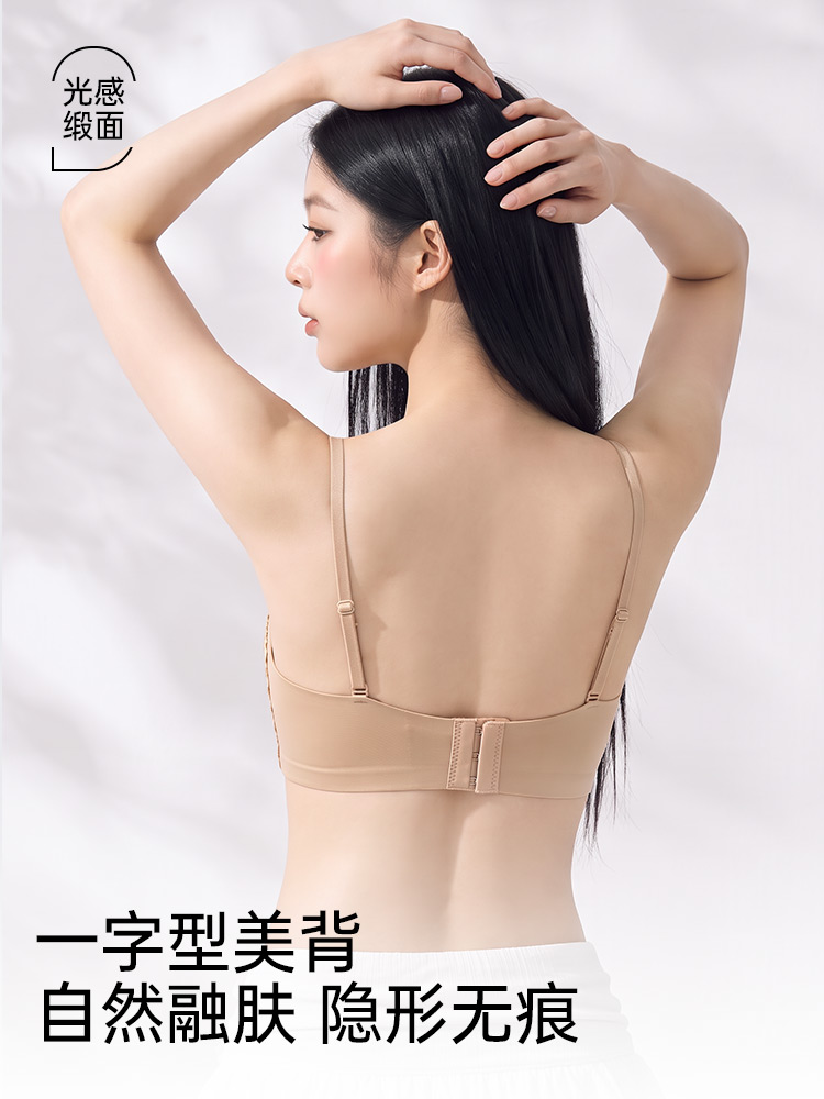 B600|缎面蕾丝无钢圈内衣