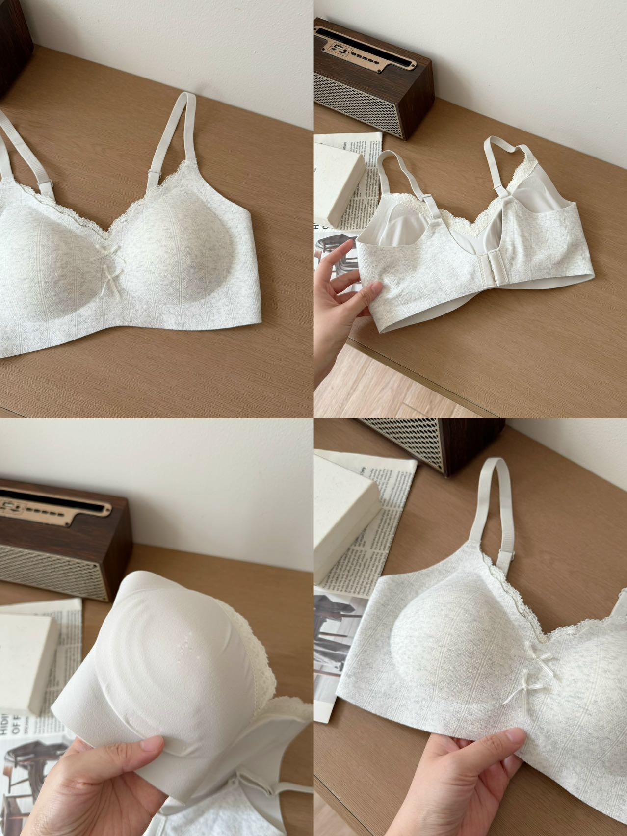 B788｜肌理纯棉柔感蕾丝内衣