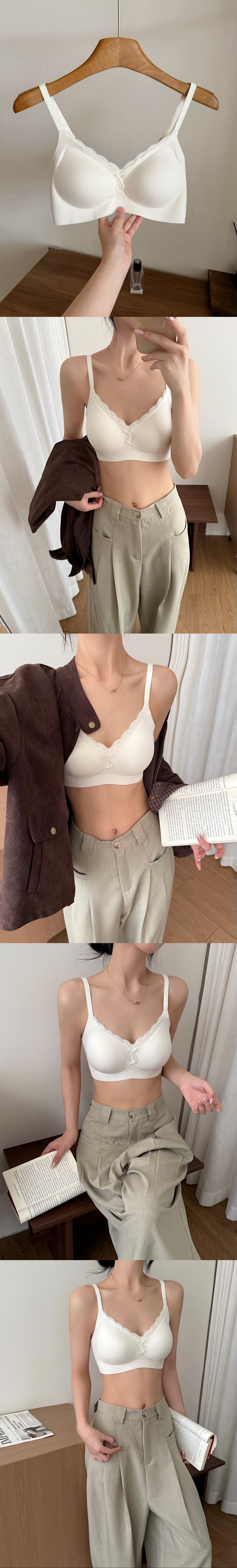 B788｜肌理纯棉柔感蕾丝内衣