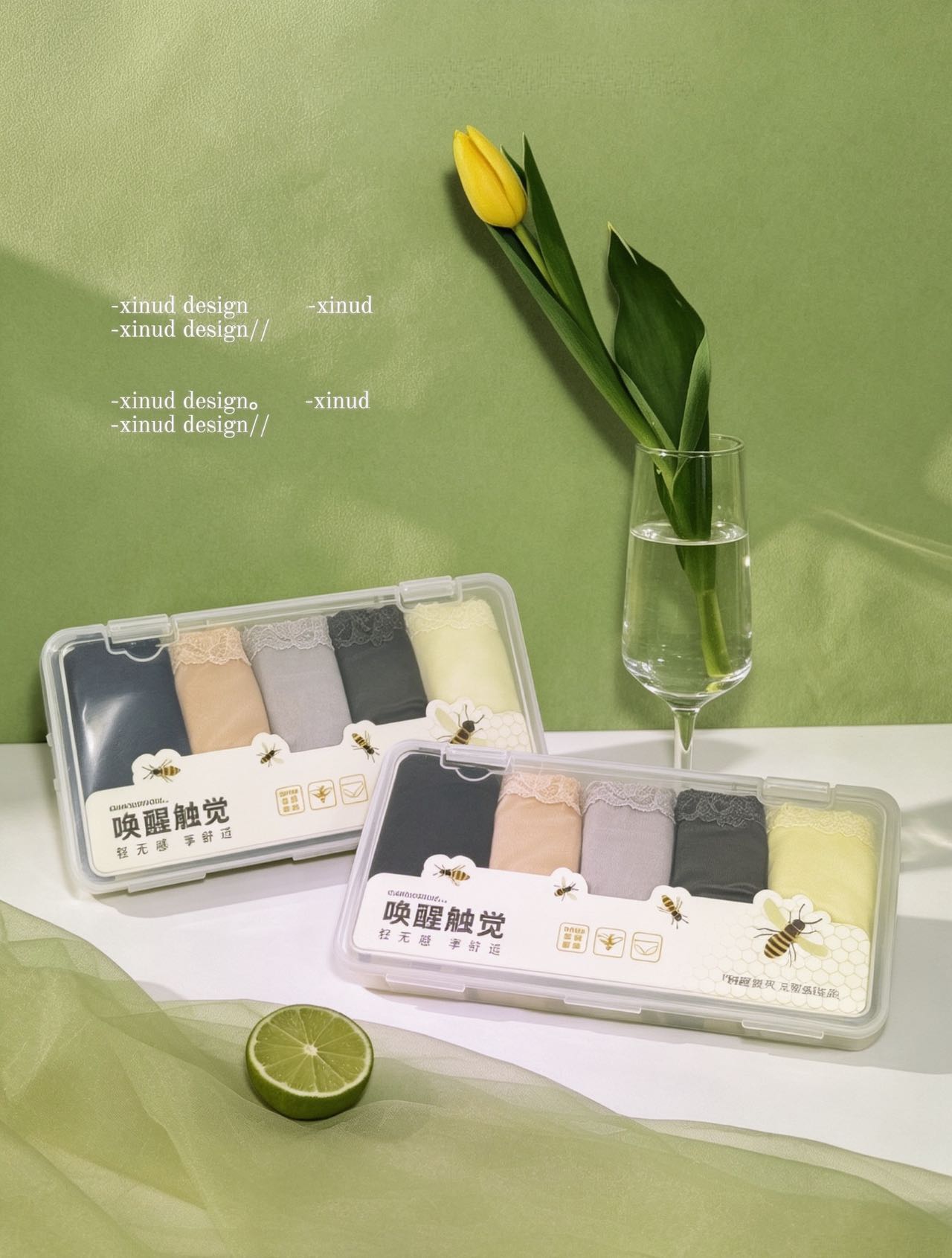 P487｜法式蕾丝内裤五条礼盒