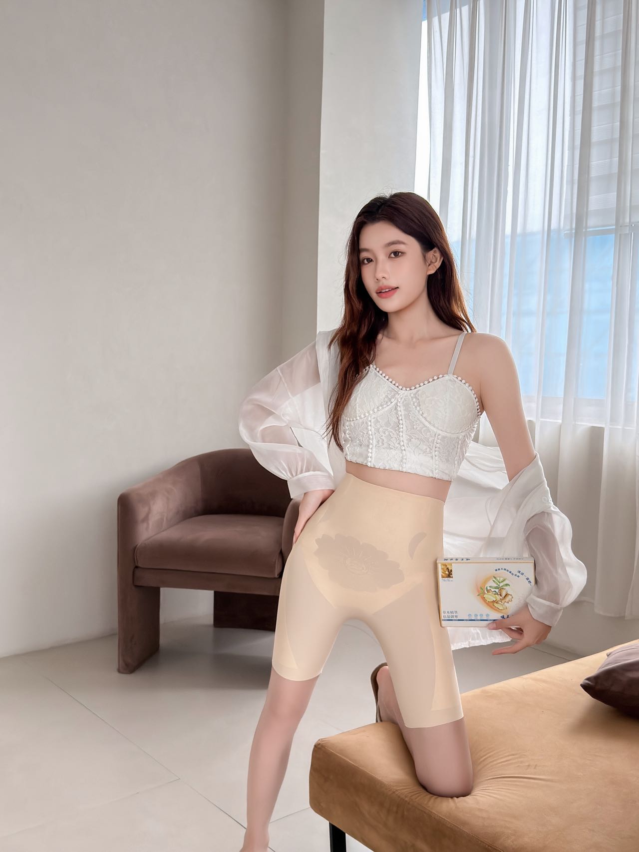 P632｜高腰分区轻塑裤